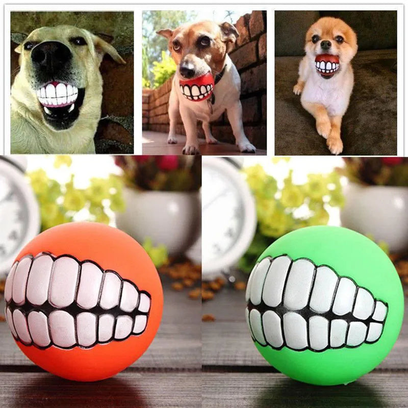 Funny Squeaky Teeth Ball for Dogs