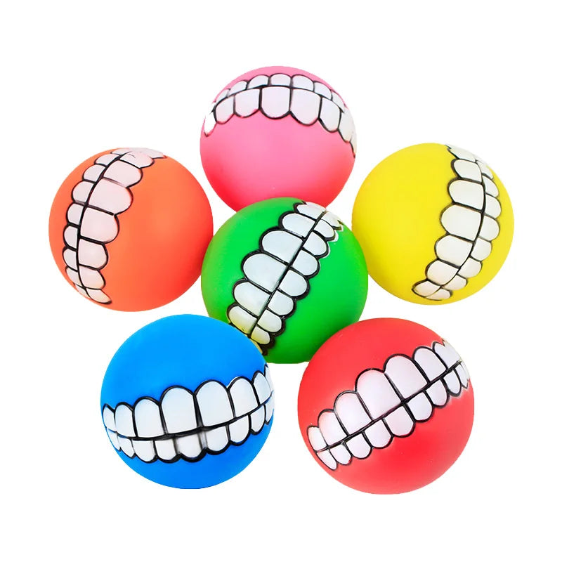 Funny Squeaky Teeth Ball for Dogs